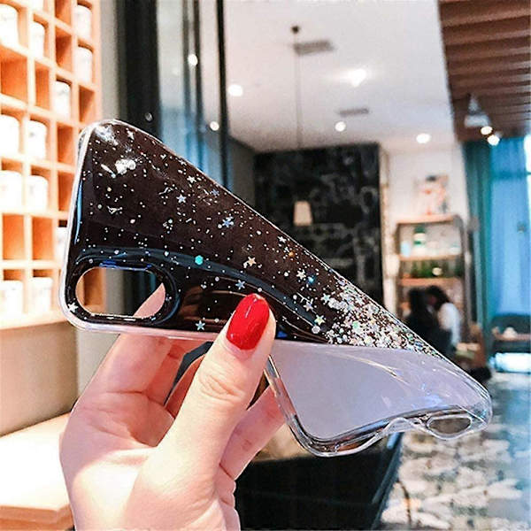 Bling-fodral för iPhone 13, Glitterfodral, Lyxigt Flickigt Glittrande Stjärnigt Smalt Flexibelt Lätt Mjukt Gel TPU Skyddande Fodral för Apple iPhone 13 6.1'' 20