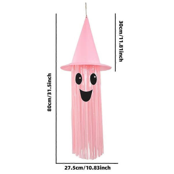 Lysende spøkelseslampe-anheng DIY-ansikt festlig atmosfære Halloween-dekor White 1pcs