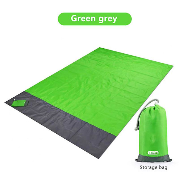 1,4*2M campingmatte vanntett strandteppe utendørs bærbar piknik bakkematte madrass utendørs camping piknik matte teppe（Lydorange）