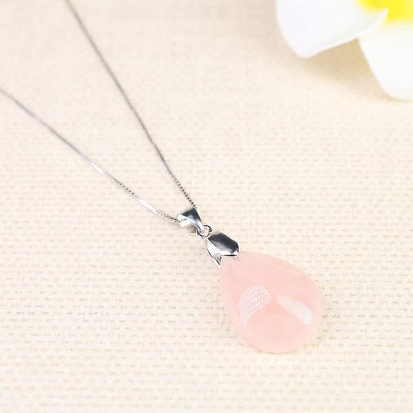 Dww-Chane 925 Silver Damhalsband med Vattendropphänge