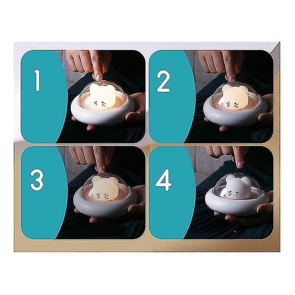 Space Mouse Led Nattlys Seng Lampe Silikon Oppladbar Lampe Bd
