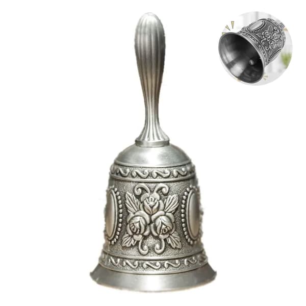 Handklocka klocka handbordsklocka receptionsklocka bordsklocka ringklocka (silver)