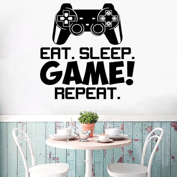 Enkel väggdekal GAME väggdekoration för badrum, vardagsrum, sovrum