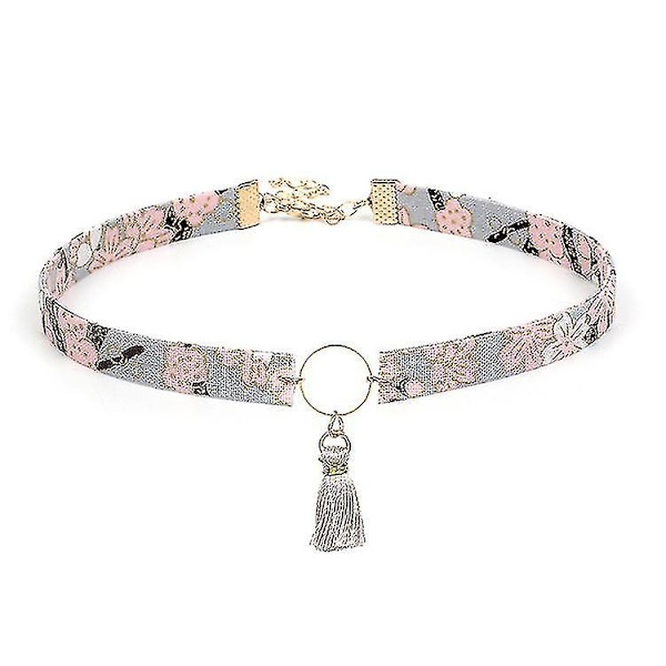 Evago Halsband Hänge Choker Kran Retro Tassel Nyckelben Kedja Personlighet Litterär Handgjord