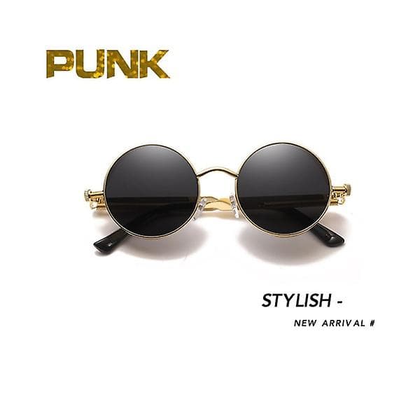 Gotiska Steampunk solglasögon Mode Runda glasögon Solglasögon A2