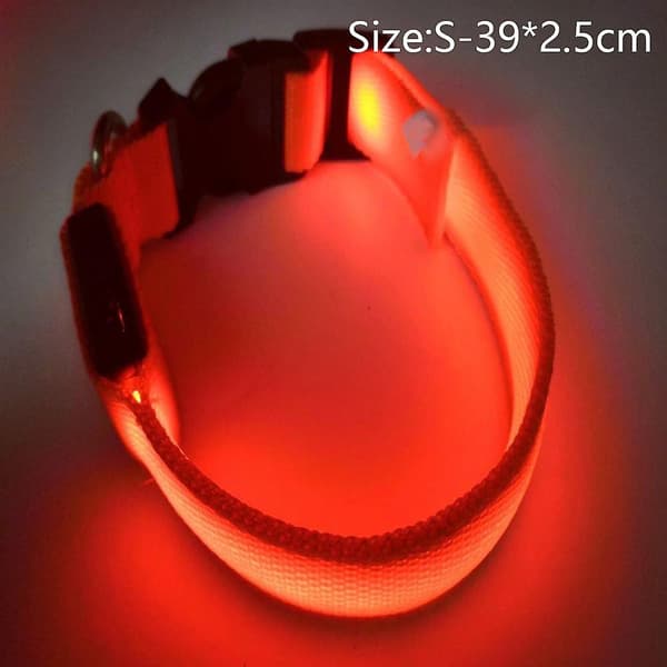 Uppladdningsbart LED-hundhalsband justerbart reflexhalsband