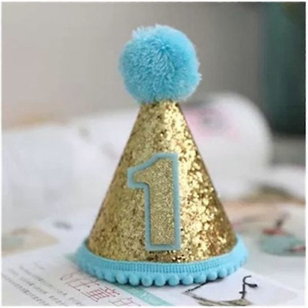 Pojkens 1-årsdag Konhatt, Pojkens Födelsedag Tiara Justerbara Hårband för Pojkens 1-årsdag Festtillbehör