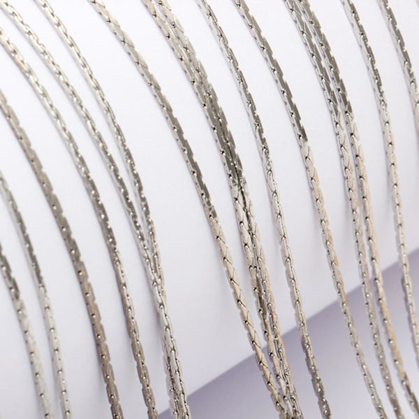 24 Stycken Ormkedja med Karbinlås för DIY Smyckestillverkning Silver (Mörk Silver)
