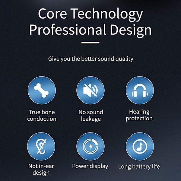 Bluetooth-hörlurar True Bone Conduction Not In Ear Bluetooth Trådlösa hörlurar Enstaka öronkrok öronsnäckor Handfree-samtal headset