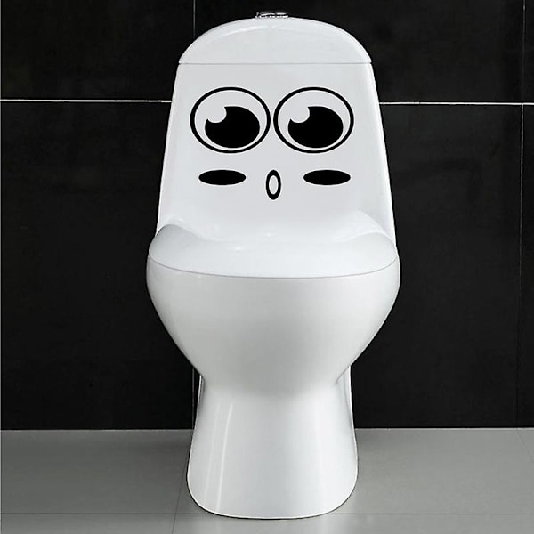 Dww-Smiley-klistermärke, rolig väggklistermärke för WC, badrum, kök, PVC, 1 färg, en storlek