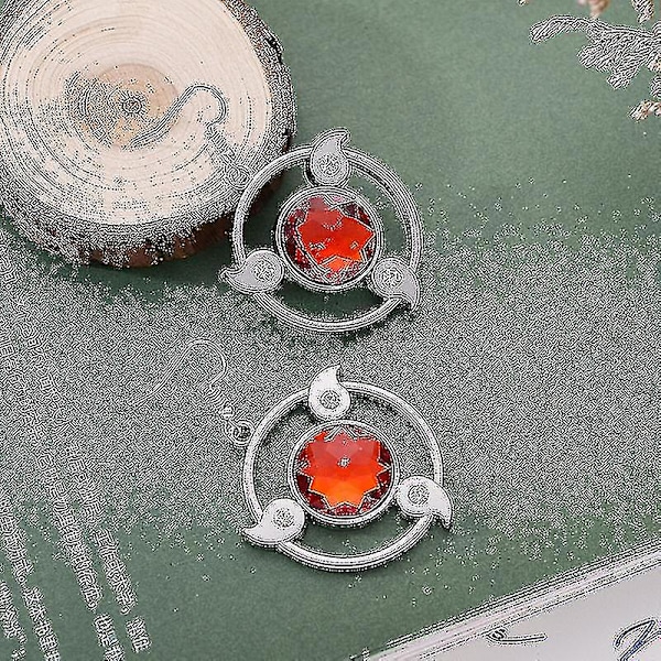 Naruto Uchiha Sasuke Write Round Eye Three Hook Stud Earrings