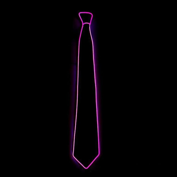 (rosa) LED självlysande slips lysande slips neonljus Led slips Led lysande slips cool och ny slips lämplig för fester