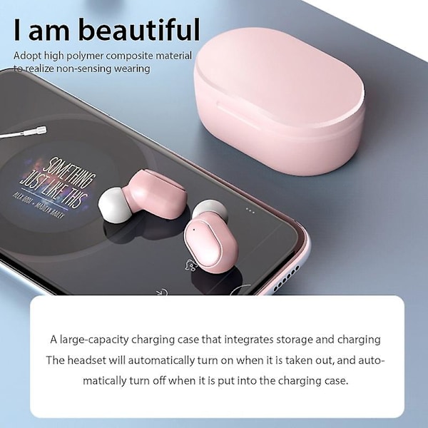 Tws Trådlösa Bluetooth 5.0 Hörlurar Sport Musik Handsfree Hörlurar Hifi Ljud Öronproppar Brusreducerande Headset