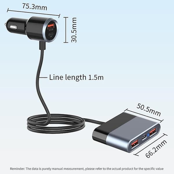 Utvidet billader, billading, bildelingutvidelse, billader for telefon, billader, billadersett, multifunksjonslader for bil, mobillader