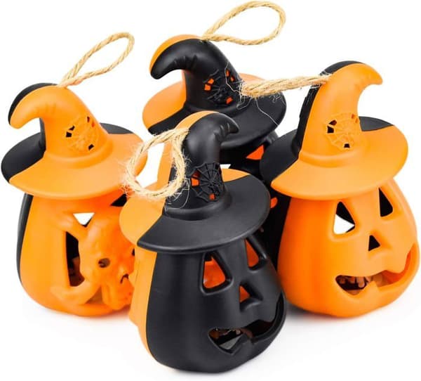 LED gresskarlys, Halloween gresskarlykt LED-lys innendørs utendørs dekorasjon til Halloween N hvit XXS