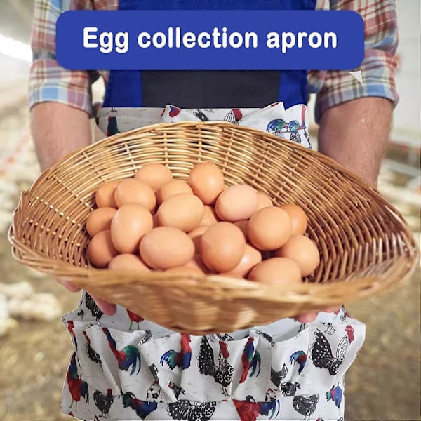 Hönseggssamlingsförkläde med ficka - Perfekt för att hålla flera ägg (vuxen)