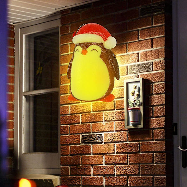 Jul verandaöverdrag pingvin utomhus jul lampa dekoration