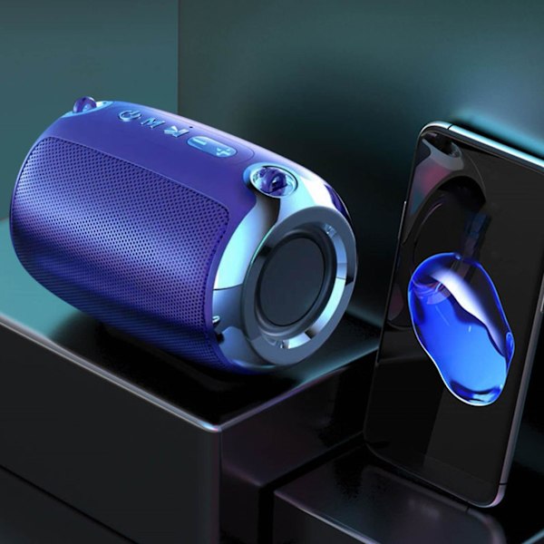 Moxiba bärbar Bluetooth-högtalare, trådlös, bärbar högtalare, stereo, utomhushögtalare med Bluetooth 5.0 (blå)