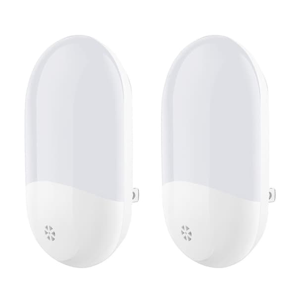 2 st väggkontakt i sovrum skymning till gryning sensor smart barn vuxna LED nattlampa（UK）