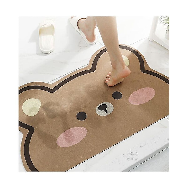 Bath Mat Moe Jiji-bjørn Dyreformet Antiskli Badmatte