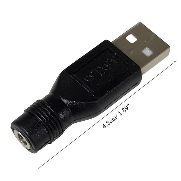 Bærbar USB han til DC hun adapter USB DC 5V stik oplader jack（4.0x1.7mm）