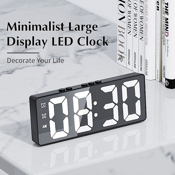 Led väckarklocka Elektronisk väckarklocka Enkel klocka Spegelklocka Väckarklocka Heminredning Temperaturklocka Väckarklocka Led väckarklocka För barn Klocka D