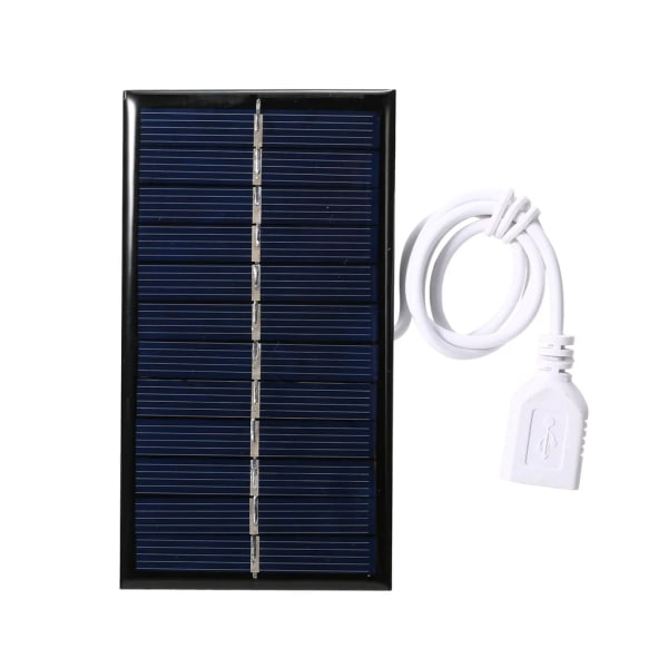 1W 6V liten solpanel med USB gör-det-själv-polysilikon-solbatteri Vattentätt Camping Bärbar Power -solpanel för Power Bank-mobiltelefon