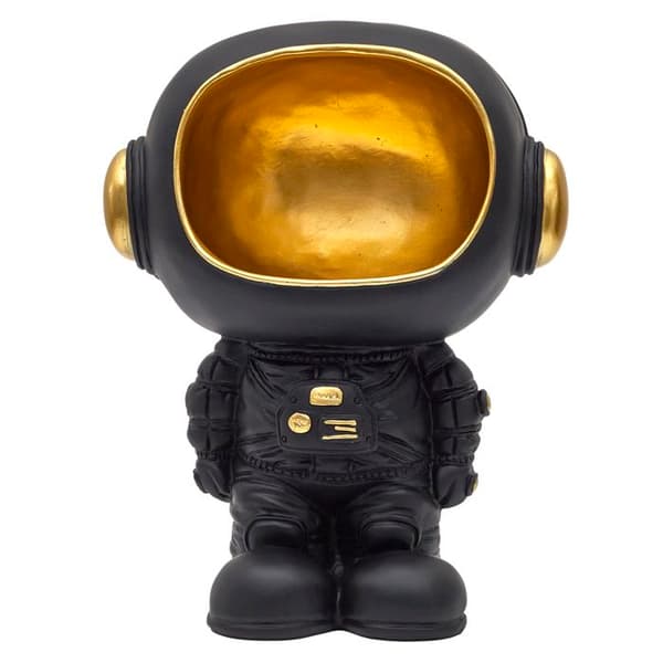 Statue - Home Deco Factory - Astronaut - Nipsbakke - Sort og Guld