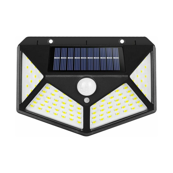 Solar væglampe derhjemme menneskelig krop induktion 100LED udendørs have genopladelig solcelle væglampe, til indendørs og udendørs brug