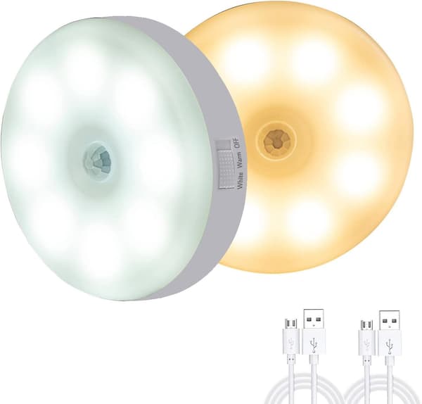 LED Bevægelsessensor Nattelys USB Genopladelige Smart Lys til Indendørs