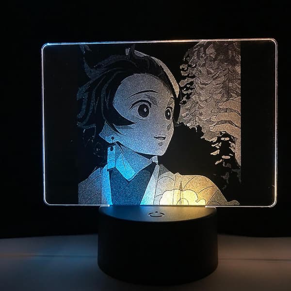 Led nattlys Anime Akryl Gravert Dobbel Farge