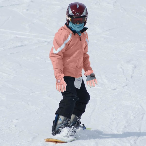Skidhandskar för barn, Vinterhandskar för barn, Vattentäta och vindtäta vintervantar för 2-13 år Flickor och pojkar Skidåkning Snowboardåkning Åkning Ru