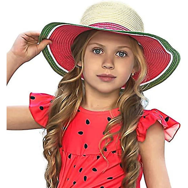 Dww-Pasque rouge-Jente stråhatter, barnesommer solhatt for strandtur, fotturer
