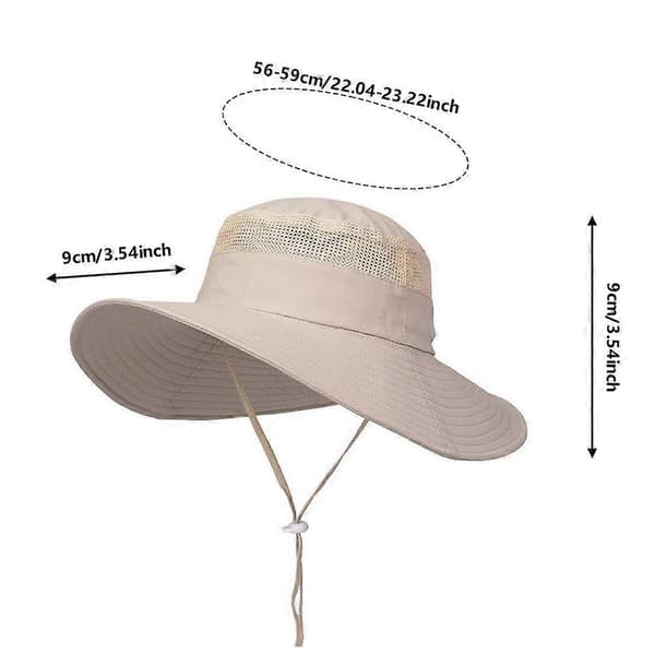 Solhatt med bred brem for menn, solbeskyttelse og solskjerming, sommerhatt Navy blue