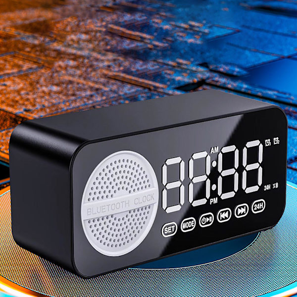 Rea ut intelligent Bluetooth-ljud, väckarklocka, högtalare, klocksubwoofer, bärbar miniskrivbord, hem, utomhus trådlös, ny modell