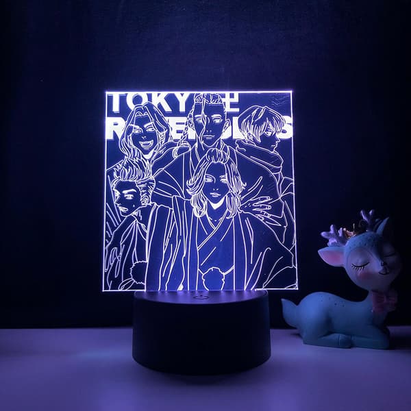 3D LED nattlys Anime-karakterer 3D-illusjon