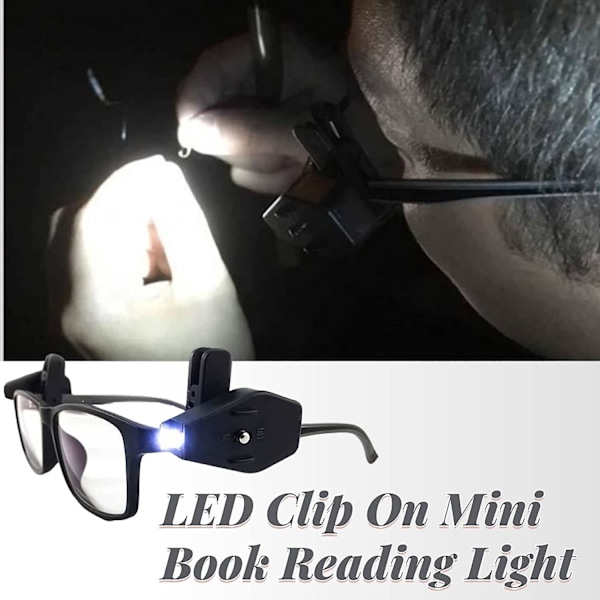 2 stk. Universal Fleksibel Super Lysstærk LED Clip On Mini Bog Læselampe Justerbar LED Natlampe