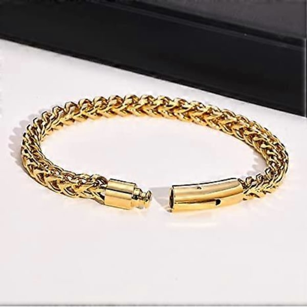Armband i rostfritt stål, retro vintage kedjestil, klassiskt enkelt, bikerfest