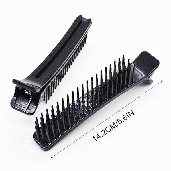 Hårklemme, Salon Hårklipp Kam Klemmer Hår Styling Værktøj（BK）