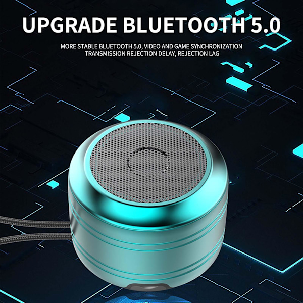 Bærbar Bluetooth 5.0-højttaler, trådløs udendørshøjttaler, ultralang afspilningstid på 15 timer, egnet til hjem, pool, strand, sejlads, vandreture, campingudsalg