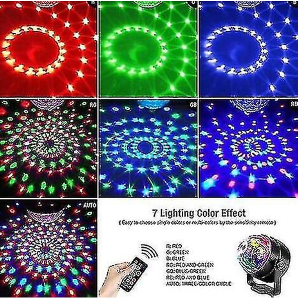 Julklappar, röstaktiverad discoboll, 7 färger discokula med fjärrkontroll