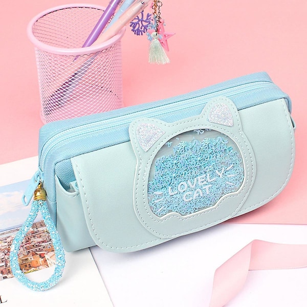 Pencil Case Stationery Bag Korean Canvas Stationery Quicksand Cute Stationery Box Creative Pencil Case Female Student