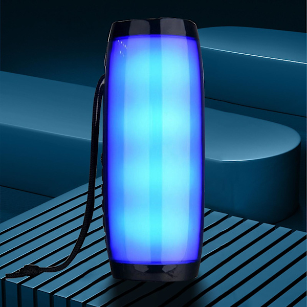 Bluetooth-høyttaler LED-nattlys melodi blendende lys utendørs subwoofer nattlys（Gratis størrelse，svart）