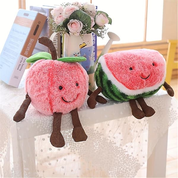 Cartoon Cherry Expression Plush Pillow Fruit Watermelon Doll Simulation Doll Batch（Cherry）