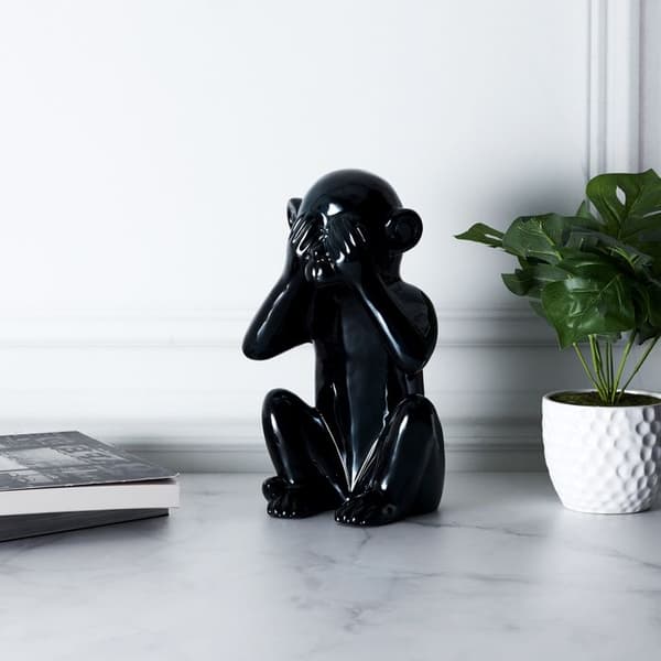 Statue - Home Deco Factory - Ape - Svart