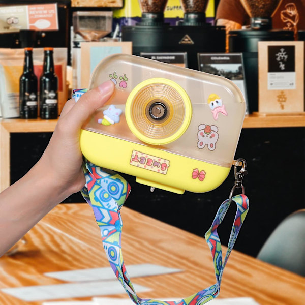 Kawaii Vattenflaska med Sugrör och Dekaler för Flickor, Söt Plastflaska för Barn med Fem Söta Dekaler och 3D-Dekaler, Dekorerade Dricksglas