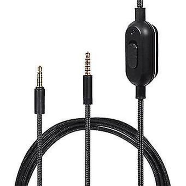 3,5 mm:n kaapeli ohjaimella Logitech Gpro X G233 G433 -kuulokkeille, musta