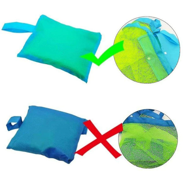 Stor nätväska för strandleksaker Strandväska för sandleksaker Nät sandleksaksväska Tote Blå 18 X 12 X 18 tum