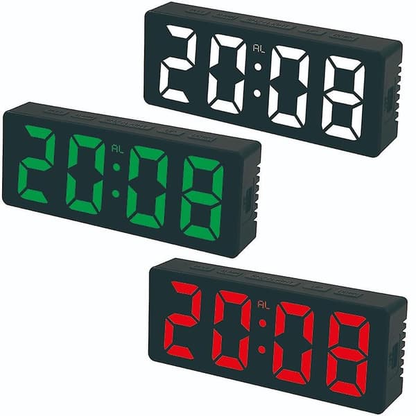 1 st LED Snooze-väckarklocka 12/24h Elektronisk klocka Hem Sovrumsdekor