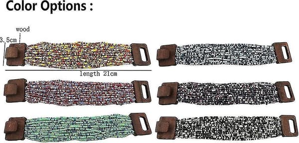 Multi Layers Seed Beads Wide Bangle Strand Armbånd For Heilwiy Kvinner (br1167) Gave